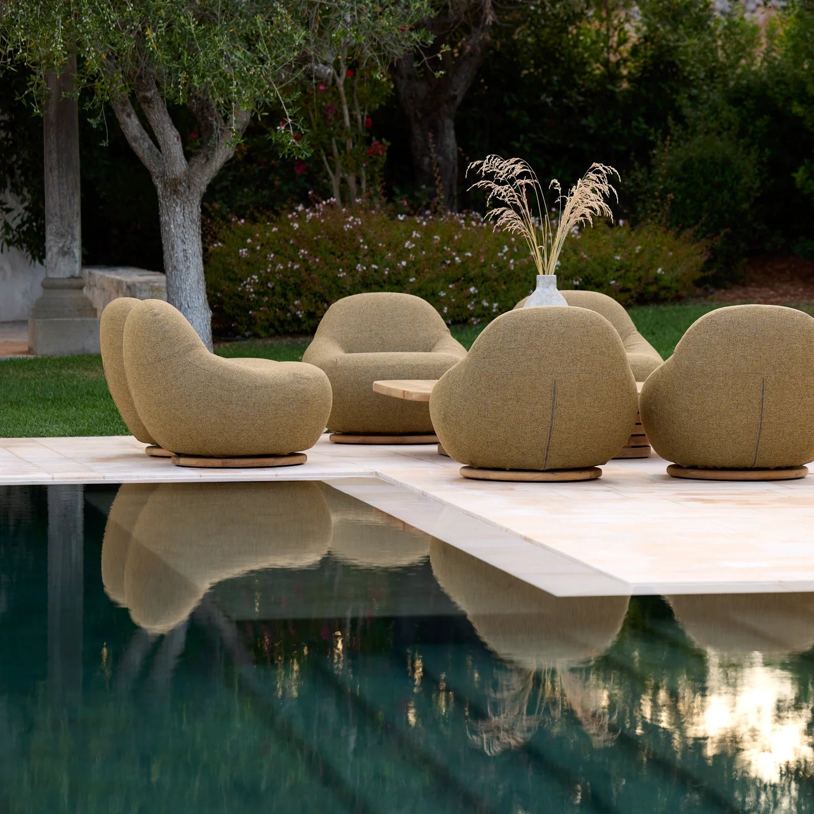 Gem Lounge Chair with Teak Swivel