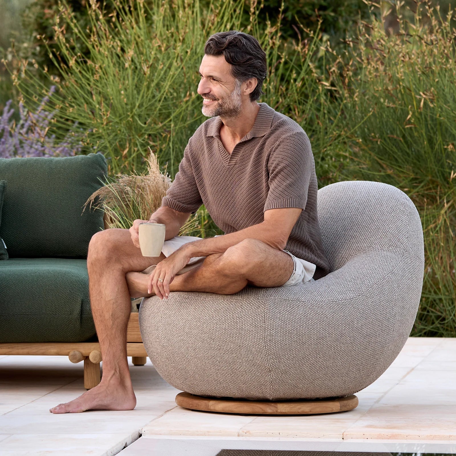 Gem Lounge Chair with Teak Swivel