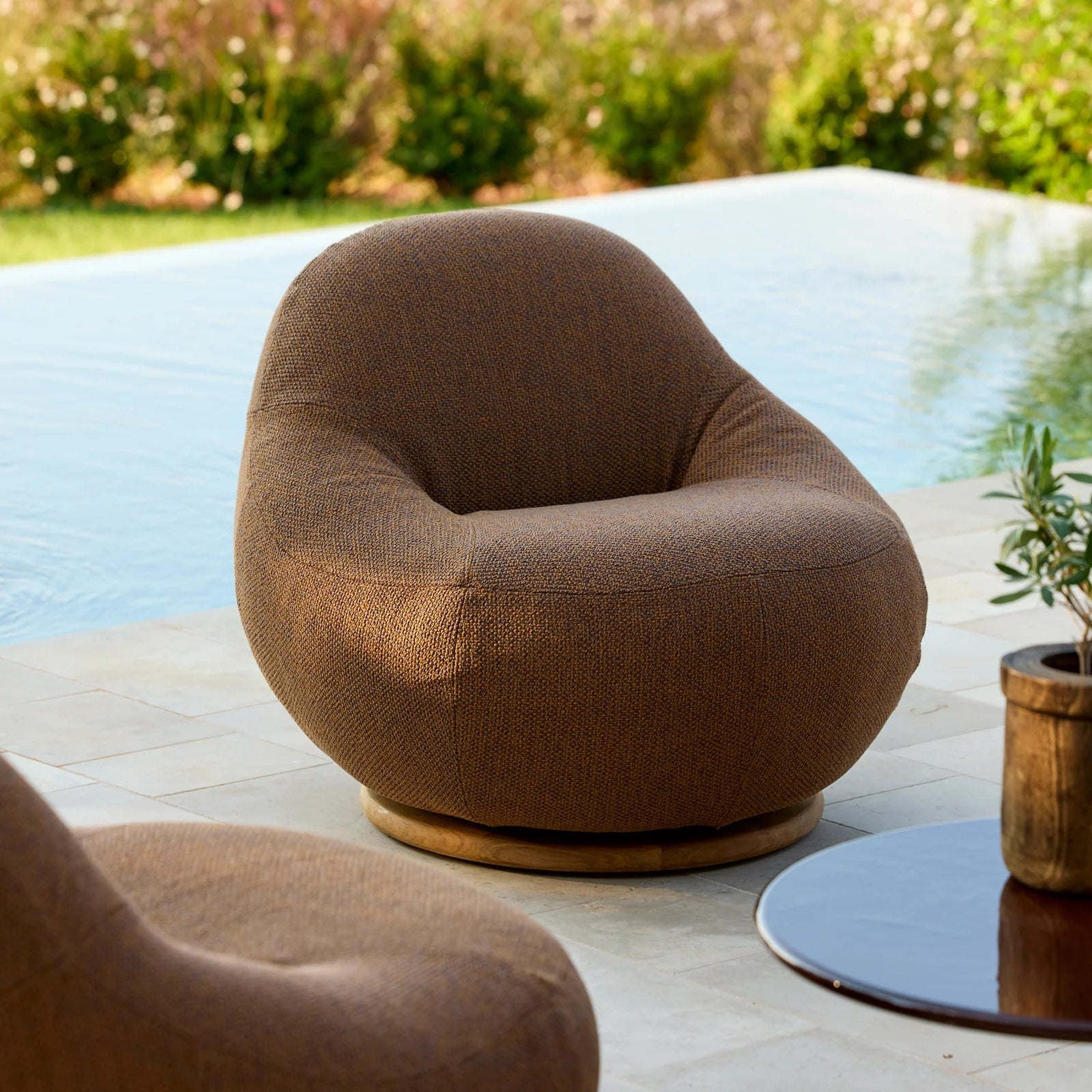 Gem Lounge Chair with Teak Swivel