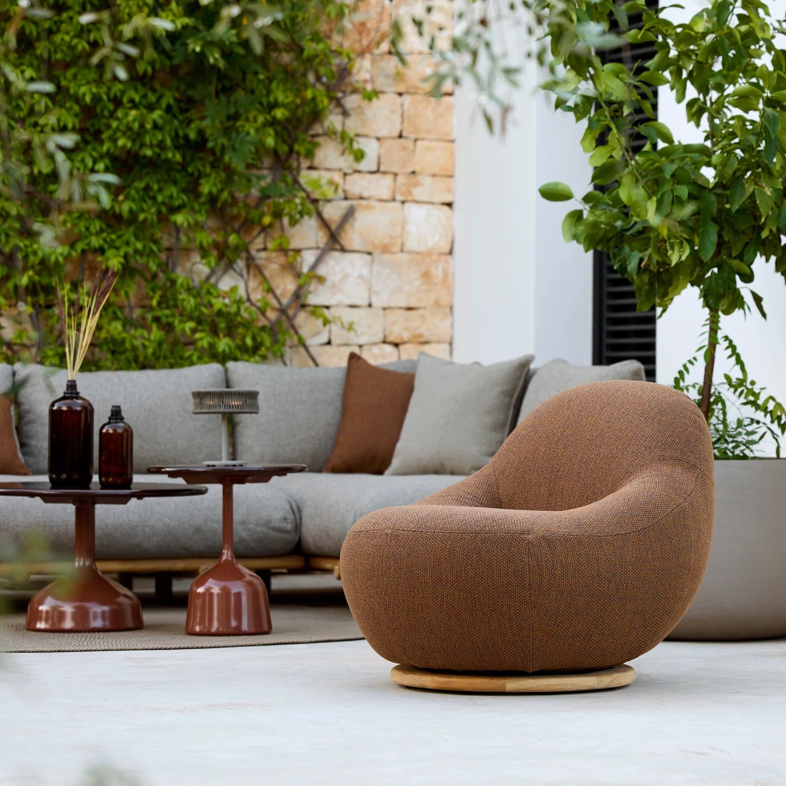 Gem Lounge Chair with Teak Swivel