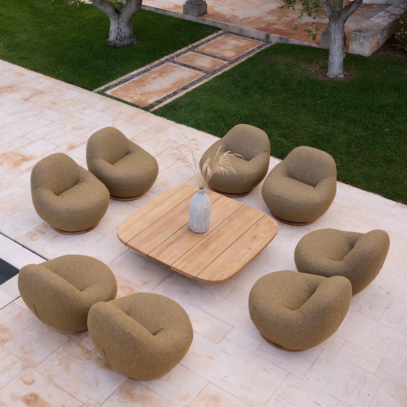 Gem Lounge Chair with Teak Swivel