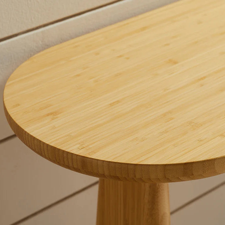Greenington Zephyr Console Table in White, moso bamboo