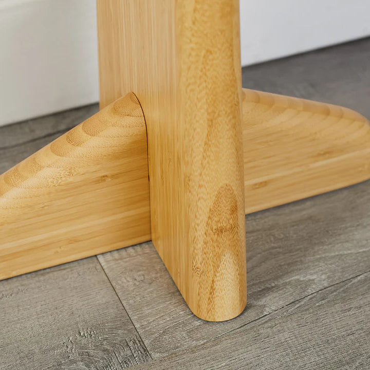 Greenington Zephyr Console Table in White, moso bamboo
