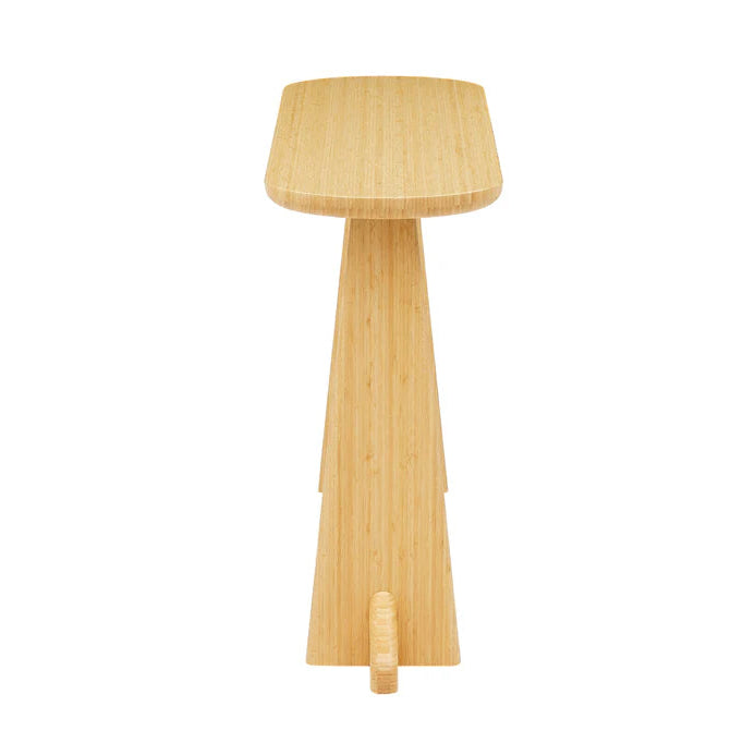 Greenington Zephyr Console Table in White, moso bamboo