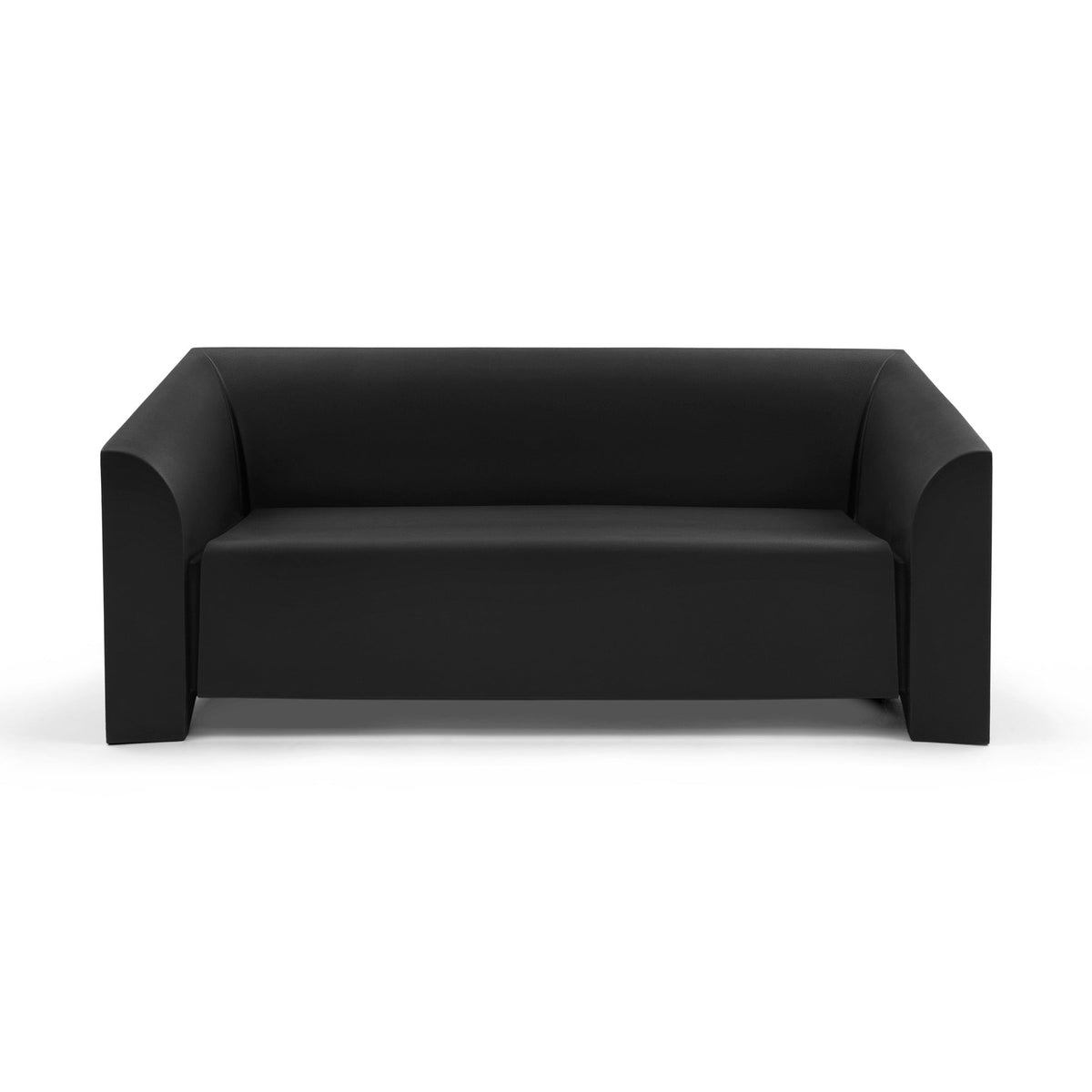 Heller MB2 Sofa in Dark Grey, recyclable polyethylene, designed by Mario Bellini, Compasso d'Oro winner