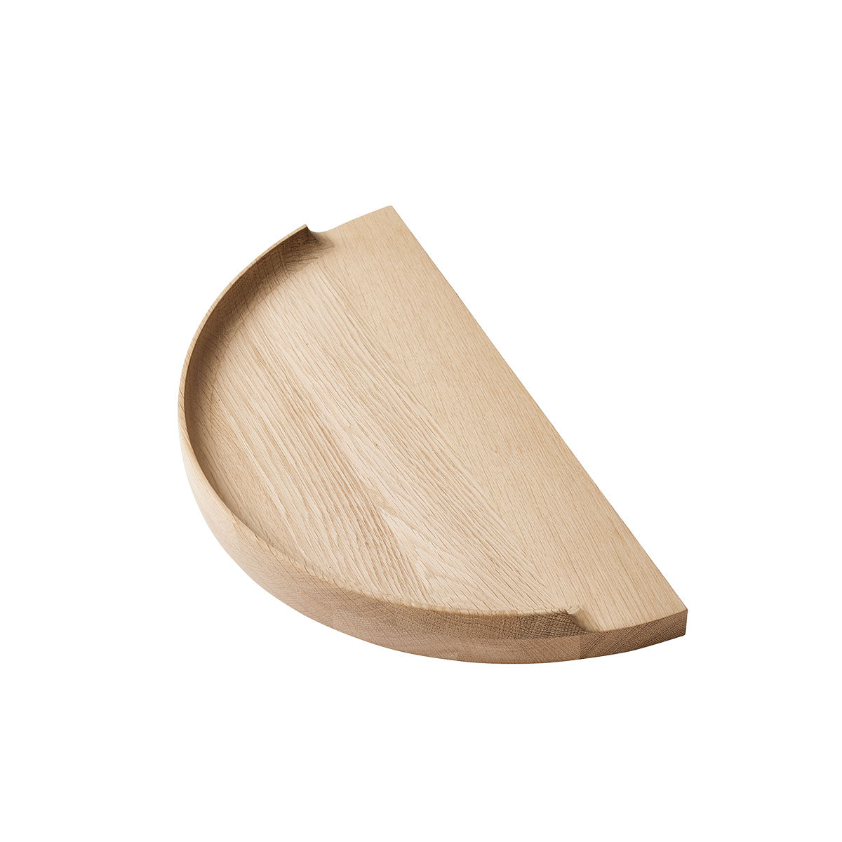 Aakjaer Arcus Console Shelf in white oiled oak, seen from above