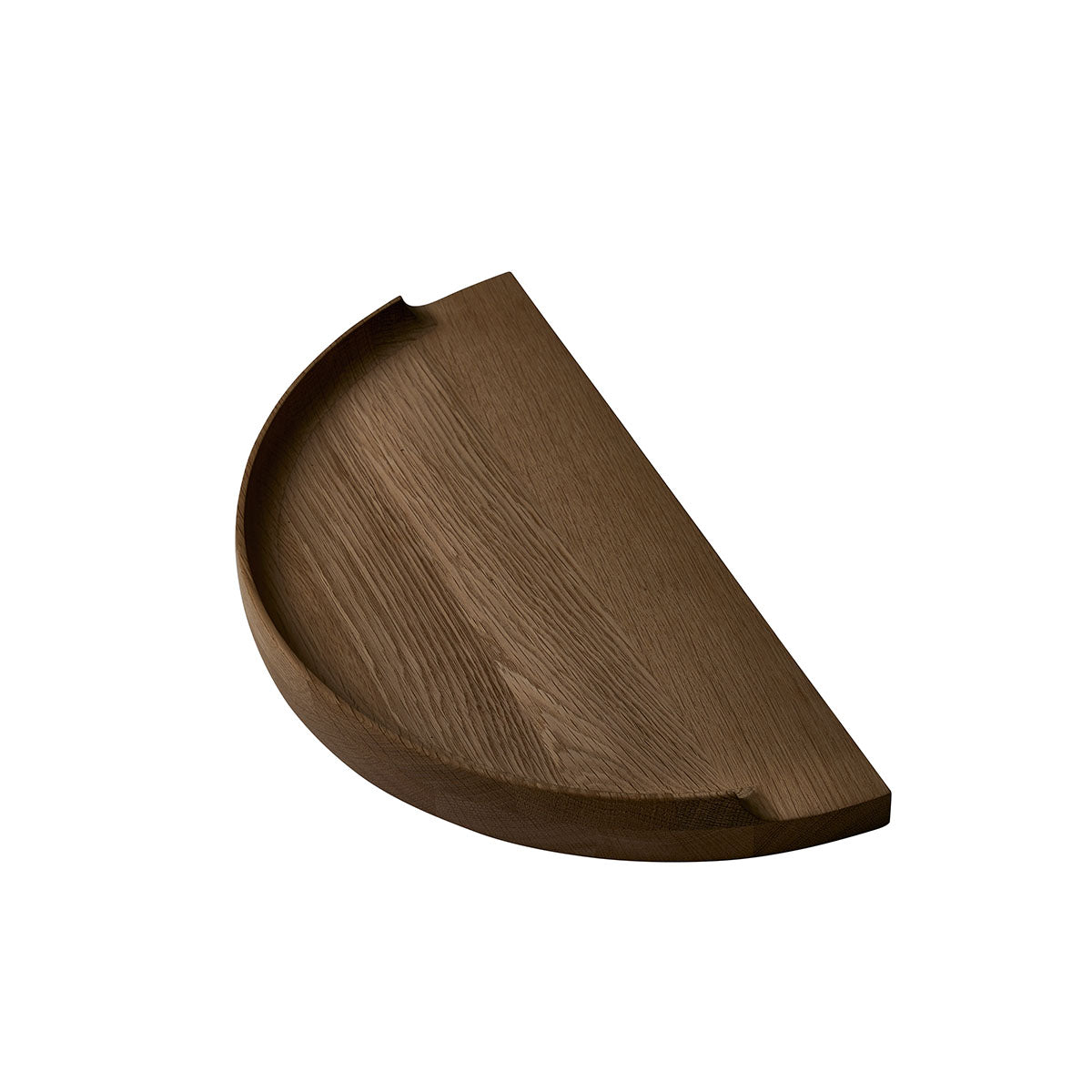 Aakjaer Arcus Console Shelf in smoked oak, seen from above