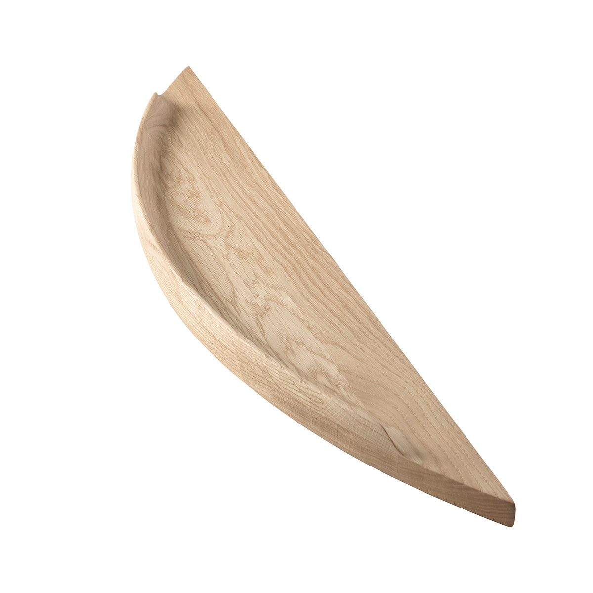 Aakjaer Arcus Shelf Medium in white oiled oak, seen from above