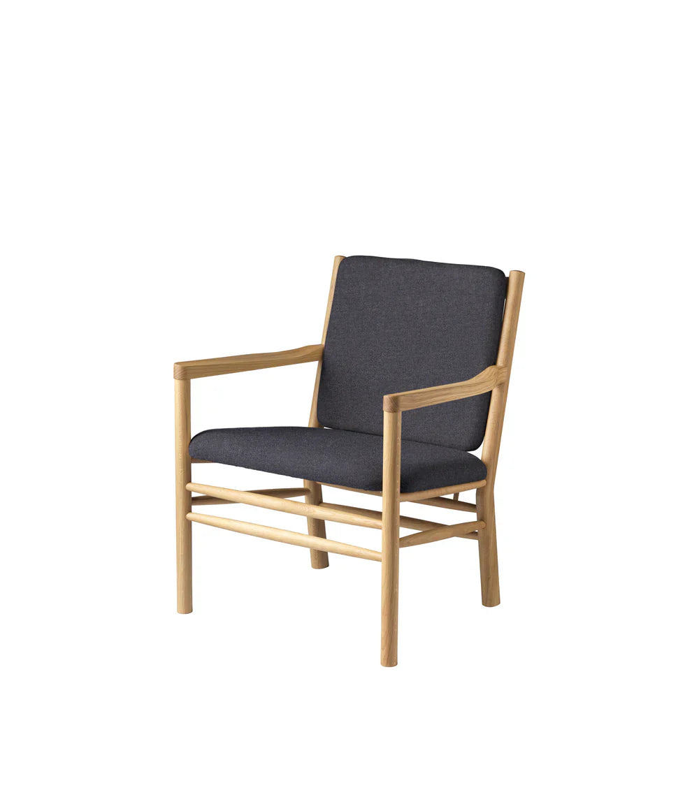 FDB Møbler Armchair in solid oak (dark grey), designed by Ole Jørgensen