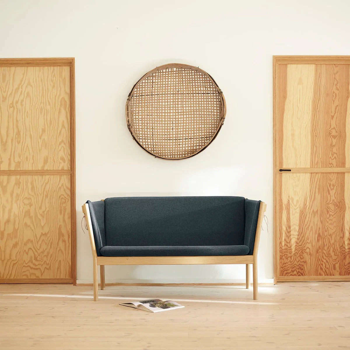 FDB Møbler 2-Person couch in solid oak (dark), designed by Ole Jørgensen