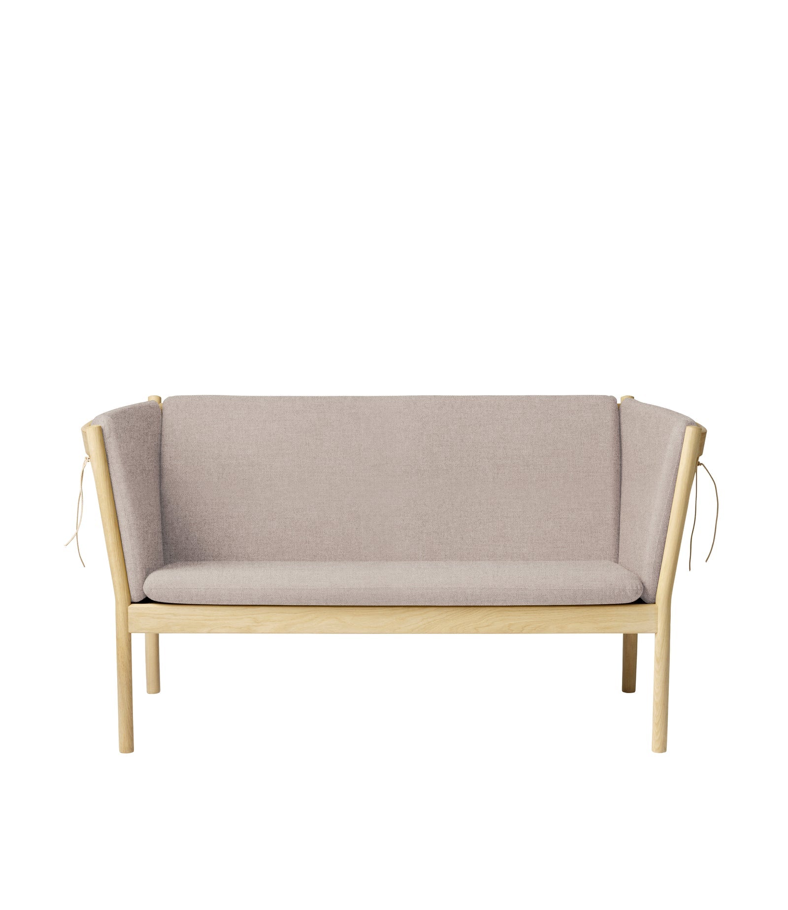 FDB Møbler 2-Person couch in solid oak (light grey), designed by Ole Jørgensen