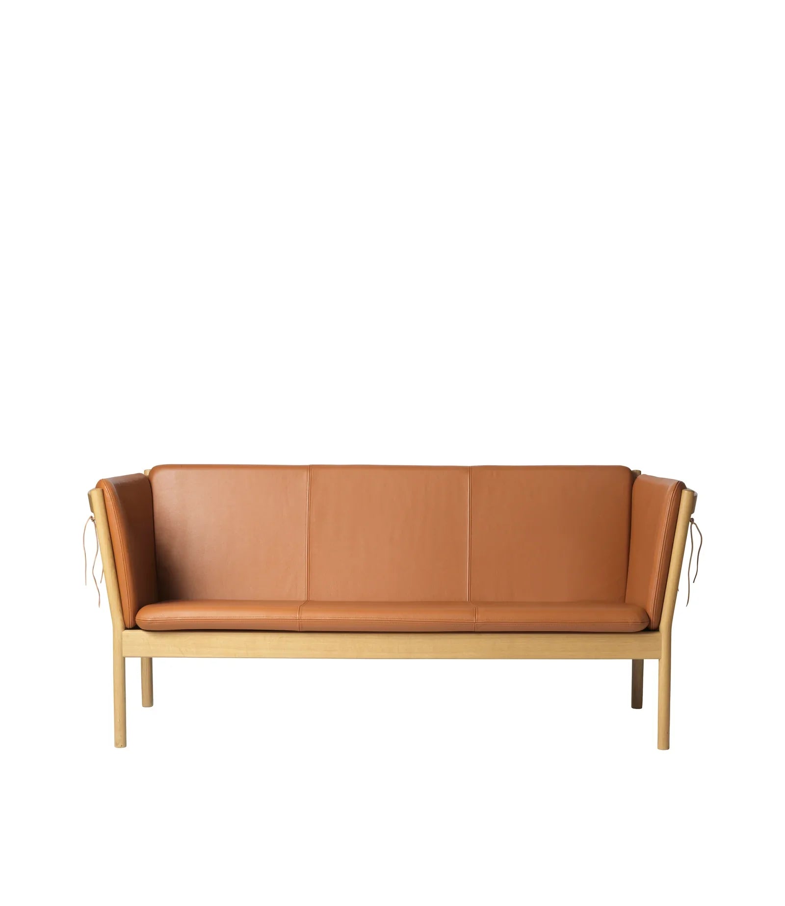 FDB Møbler 3-Person couch in solid oak (cognac), designed by Ole Jørgensen