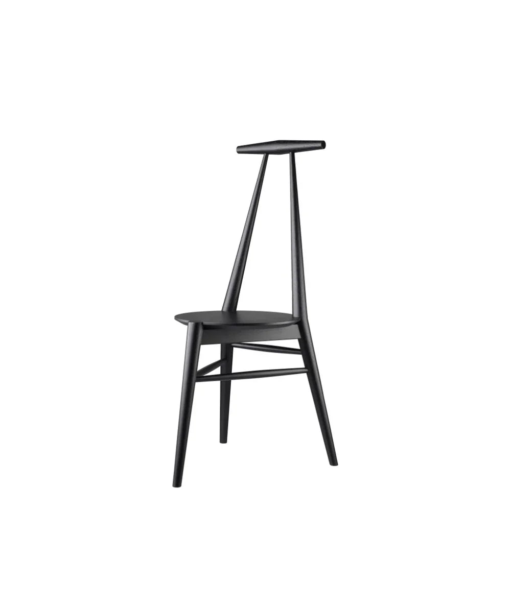 FDB Møbler Anker Chair in jet black solid oak, designed by Stine Weigelt