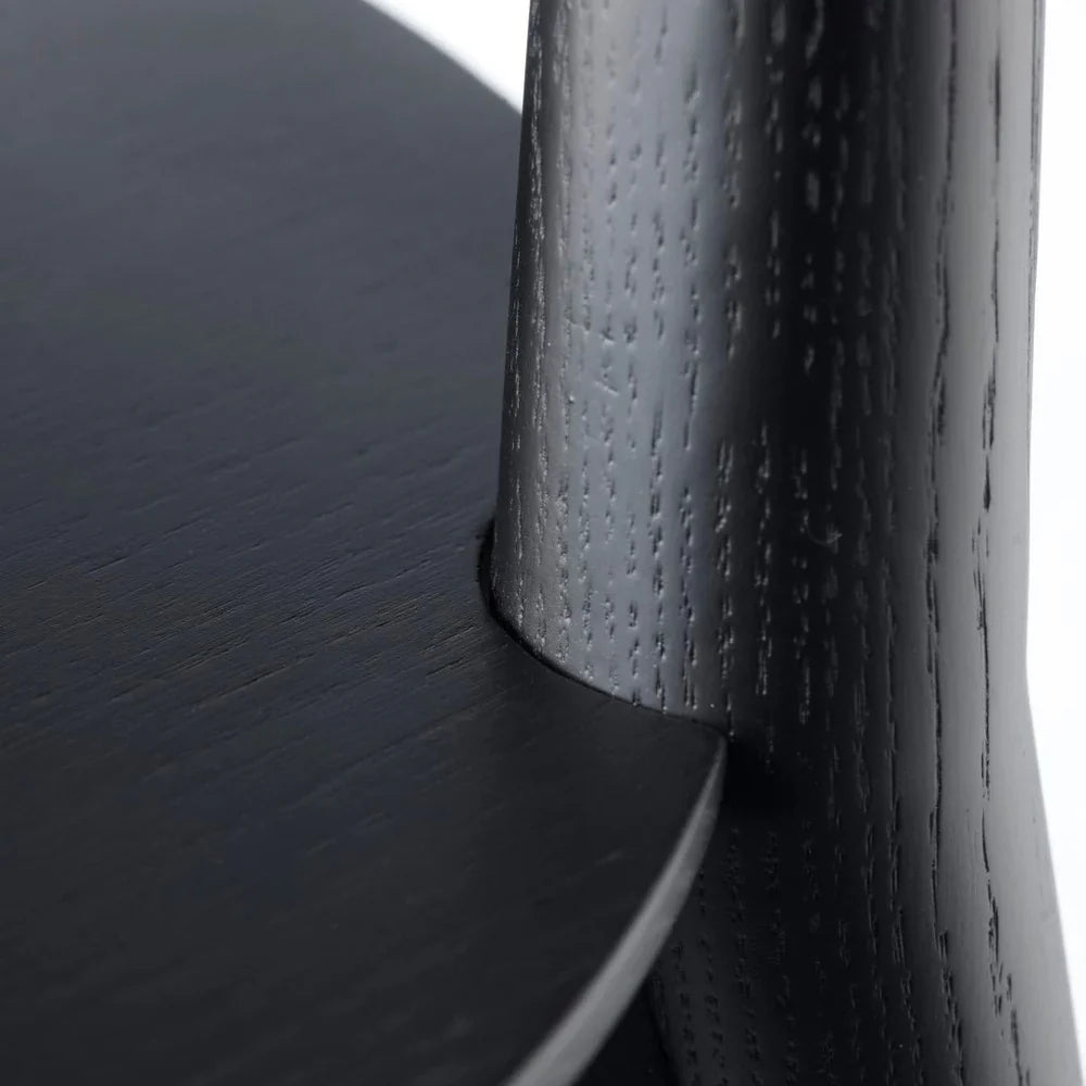 FDB Møbler Anker Chair in jet black solid oak, designed by Stine Weigelt