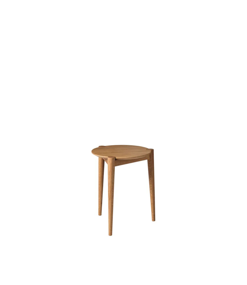 FDB Møbler Søs Stool in oiled solid oak, designed by Stine Weigelt