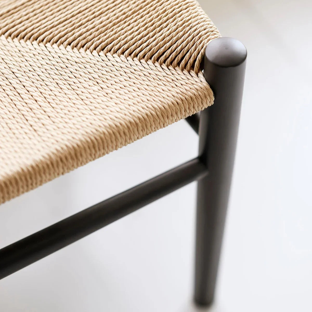 FDB Møbler Piano benchled in jet black solid oak, designed by Jørgen Bækmark