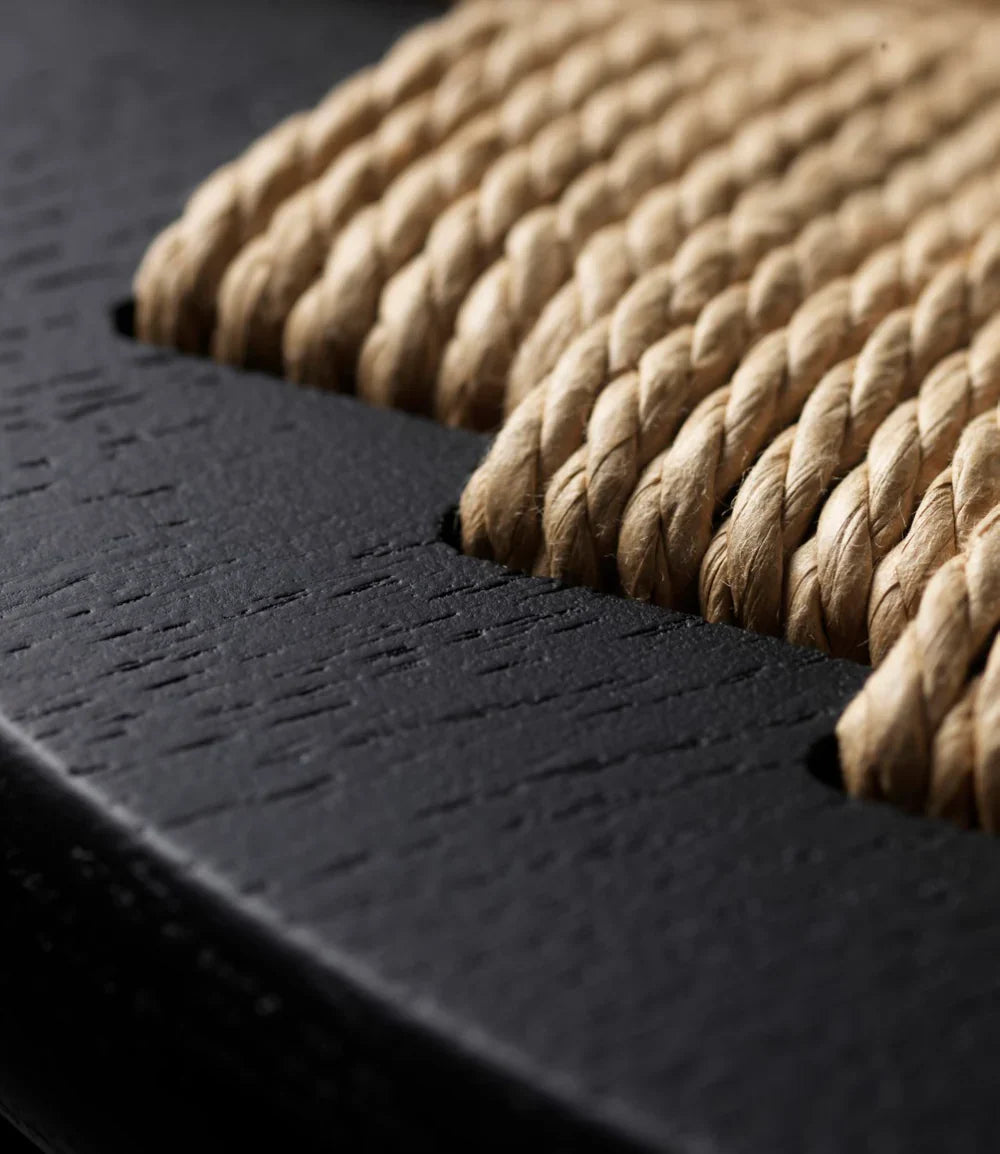 FDB Møbler Counter round in jet black solid oak, designed by Jørgen Bækmark