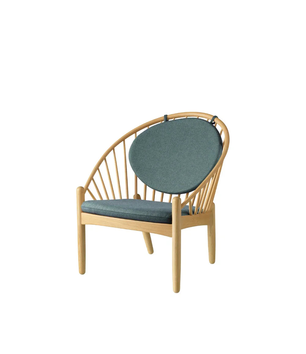 FDB Møbler Jørna Chair in solid oak (green), designed by Poul M. Volther
