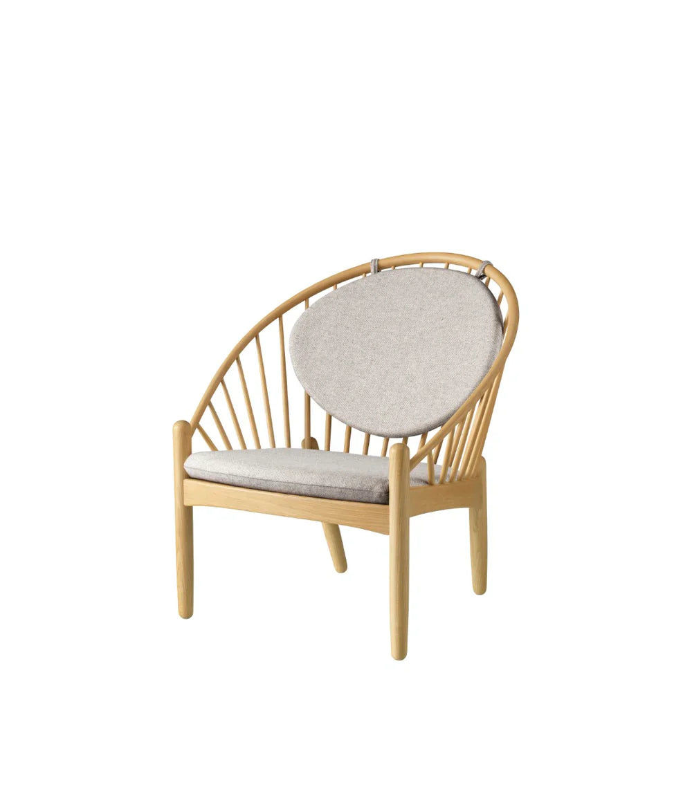 FDB Møbler Jørna Chair in solid oak (light grey), designed by Poul M. Volther