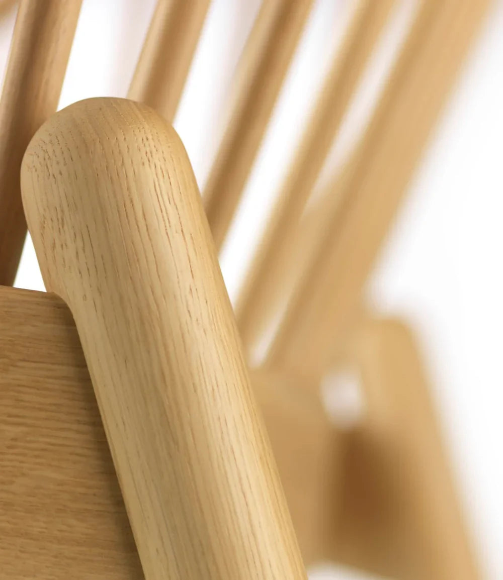 FDB Møbler Jørna Chair in solid oak (light grey), designed by Poul M. Volther