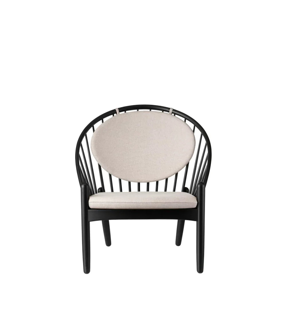 FDB Møbler Jørna Chair in jet black (beige), designed by Poul M. Volther