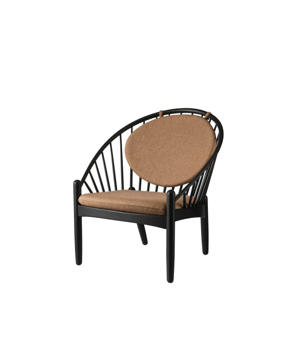 FDB Møbler Jørna Chair in jet black (brown), designed by Poul M. Volther