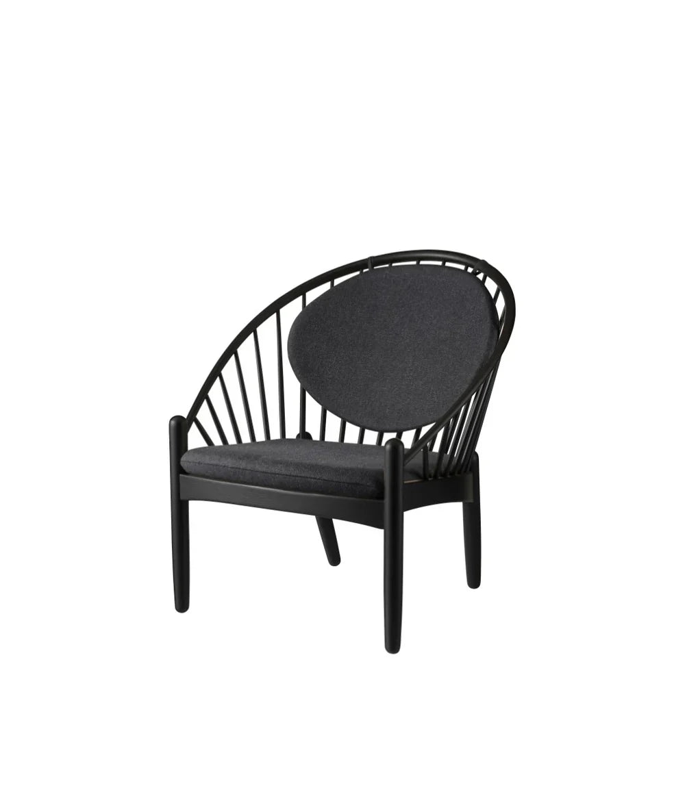 FDB Møbler Jørna Chair in jet black, designed by Poul M. Volther