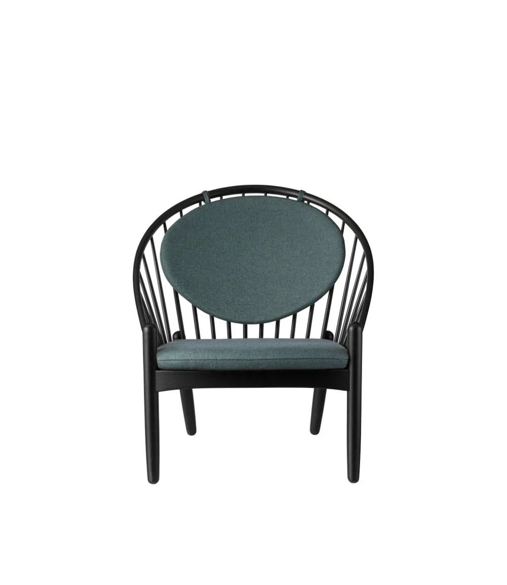 FDB Møbler Jørna Chair in jet black (green), designed by Poul M. Volther