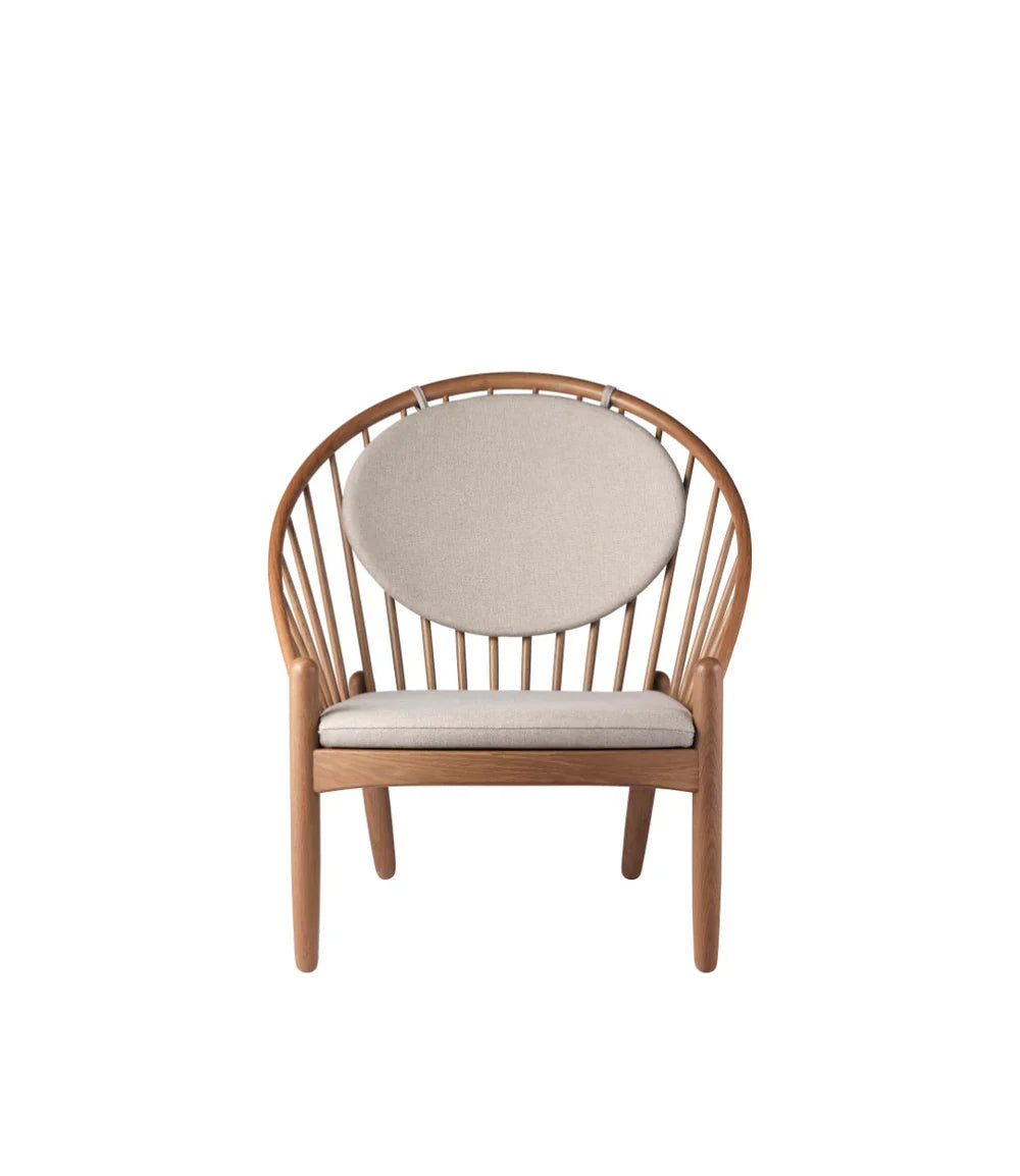 FDB Møbler Jørna Chair in smoked solid oak (beige), designed by Poul M. Volther