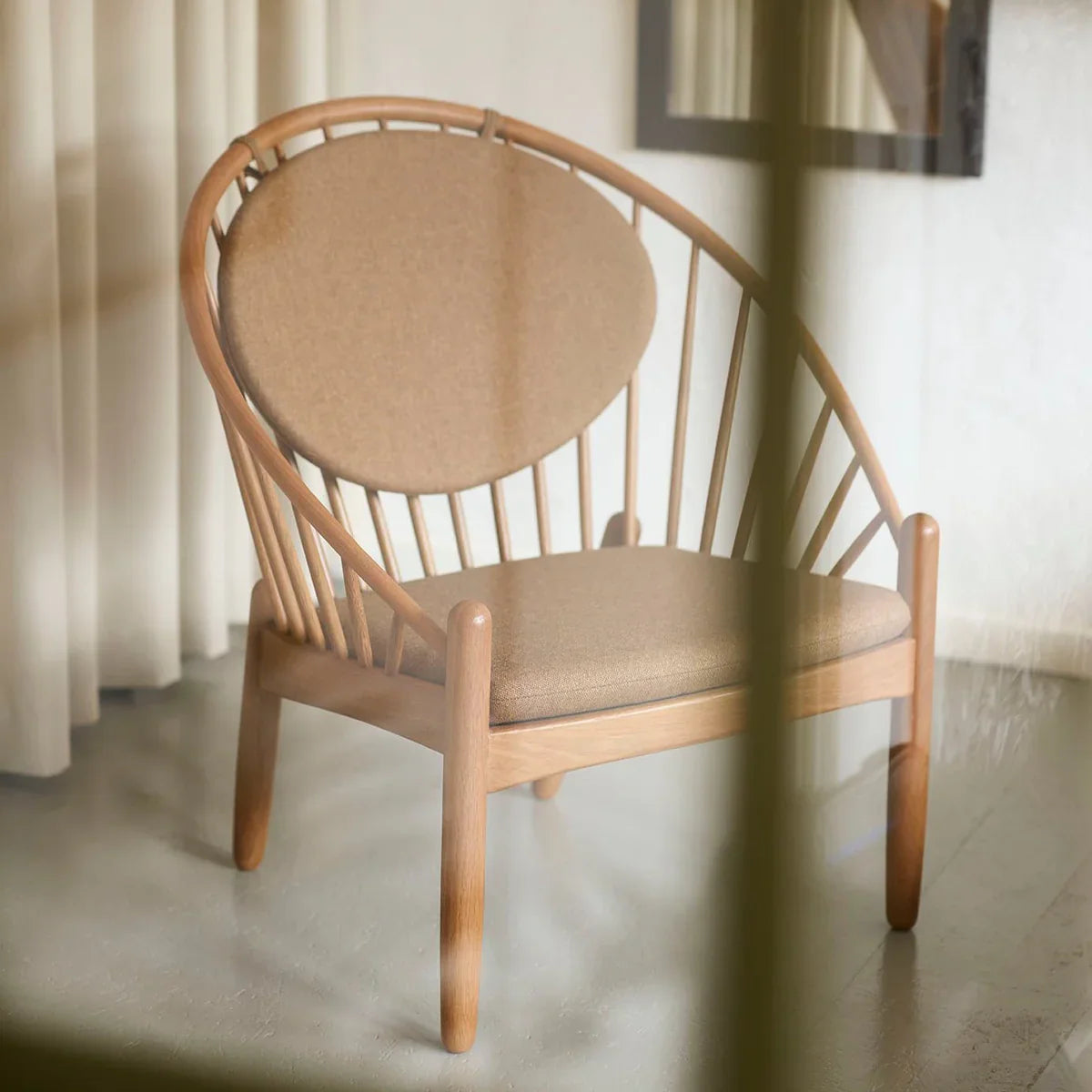 FDB Møbler Jørna Chair in smoked solid oak (brown), designed by Poul M. Volther