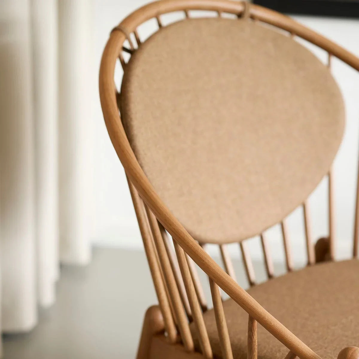 FDB Møbler Jørna Chair in smoked solid oak (brown), designed by Poul M. Volther