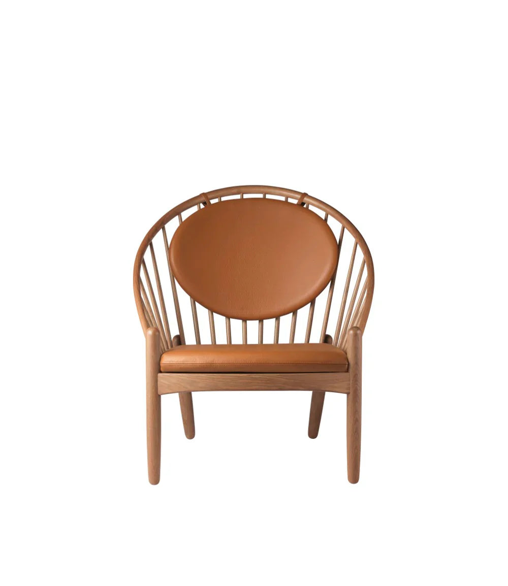 FDB Møbler Jørna Chair in smoked solid oak (cognac), designed by Poul M. Volther