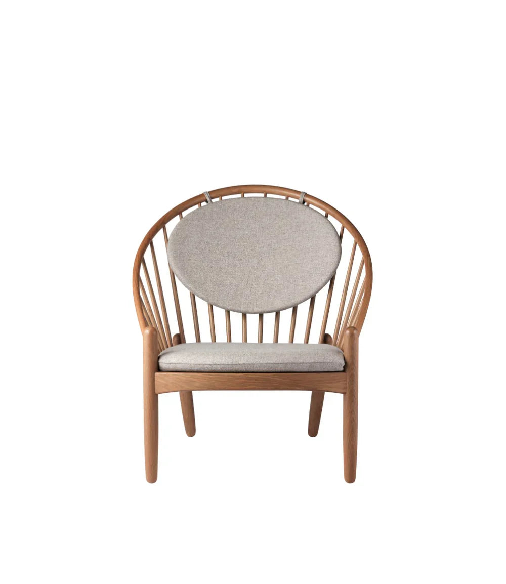 FDB Møbler Jørna Chair in smoked solid oak (light grey), designed by Poul M. Volther
