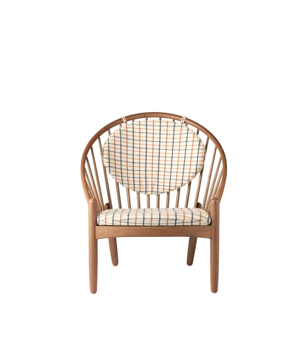 FDB Møbler Jørna Chair in smoked solid oak (red), designed by Poul M. Volther