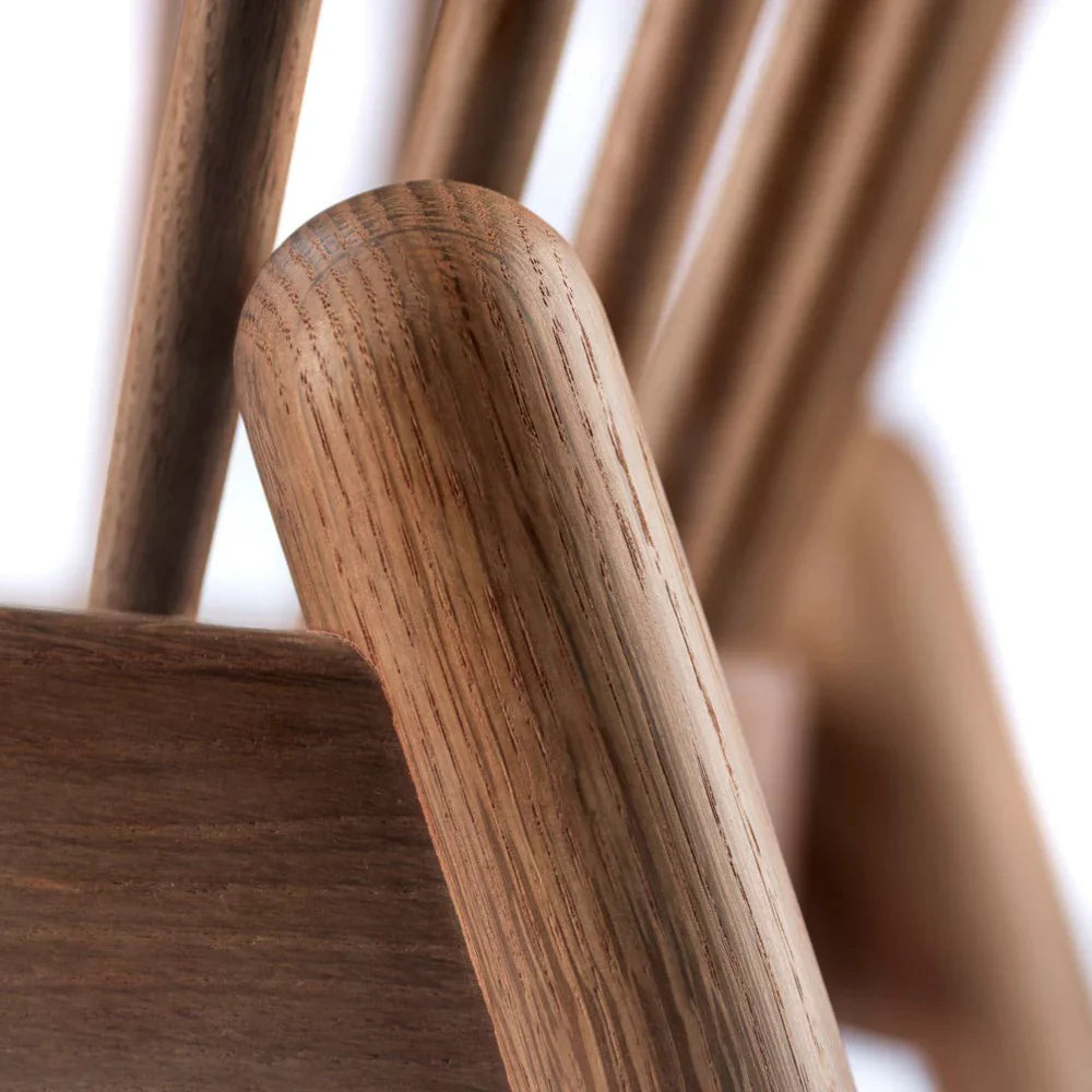 FDB Møbler Jørna Chair in smoked solid oak (black), designed by Poul M. Volther
