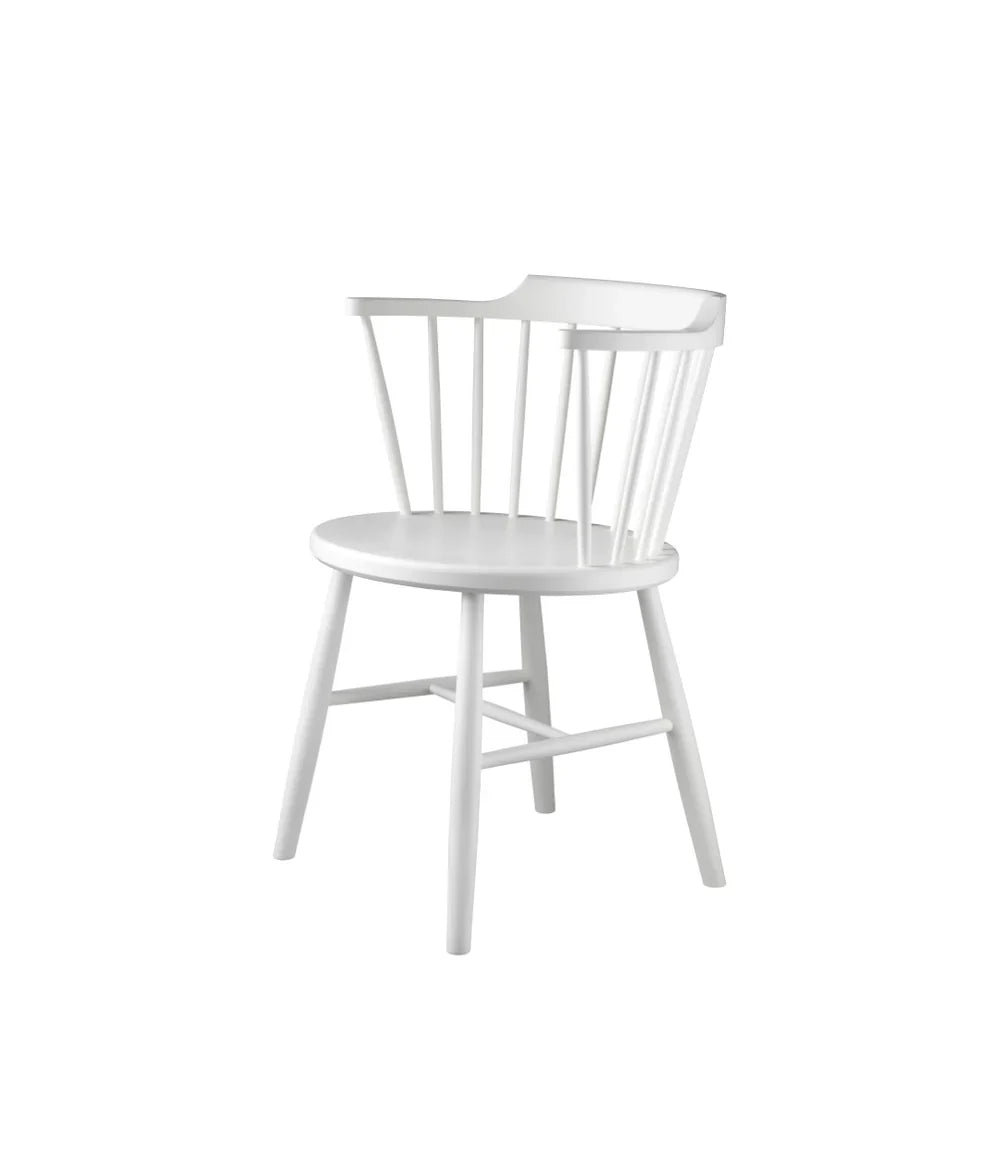 FDB Møbler Chair in solid beech (pure white), designed by Børge Mogensen