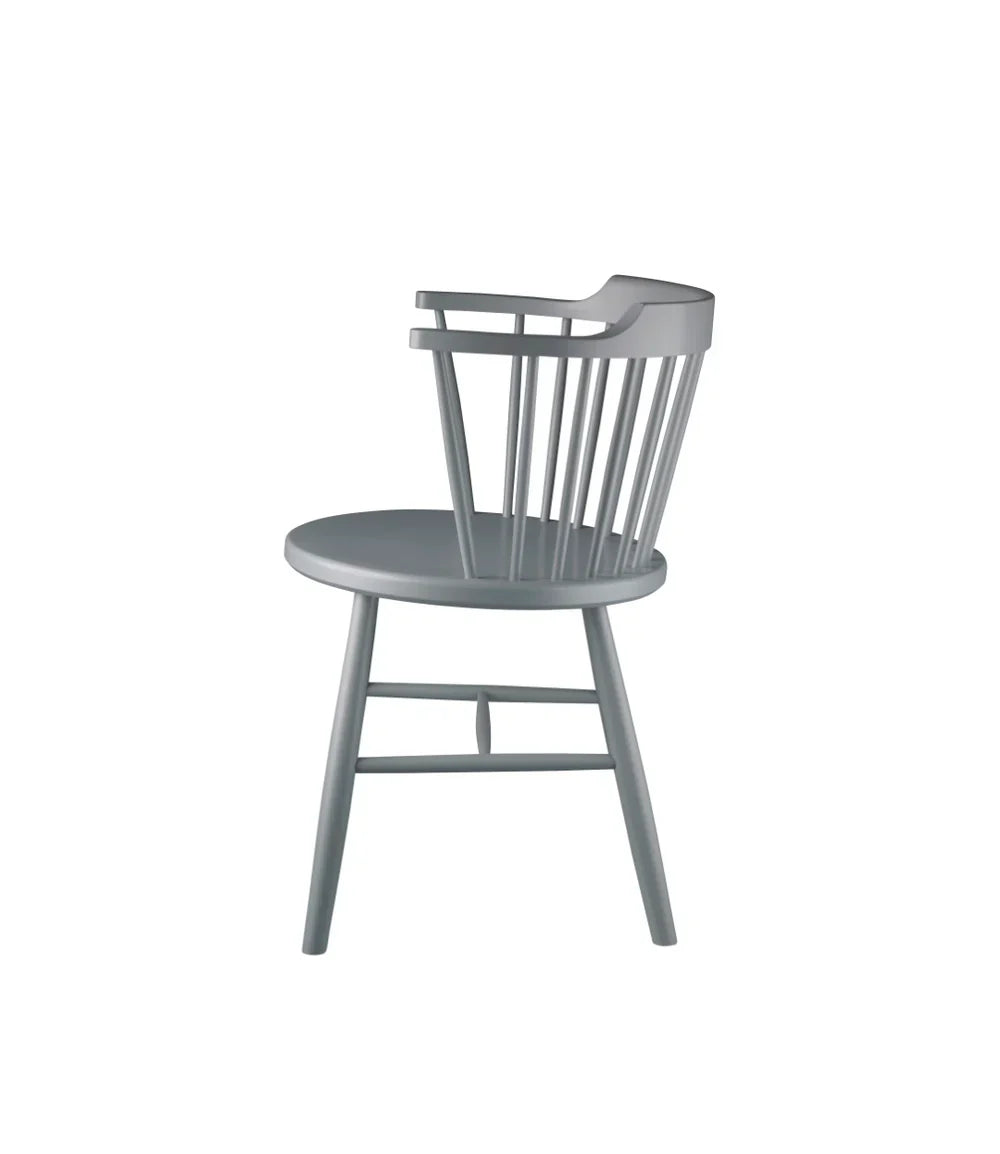 FDB Møbler Chair in solid beech (signal grey), designed by Børge Mogensen