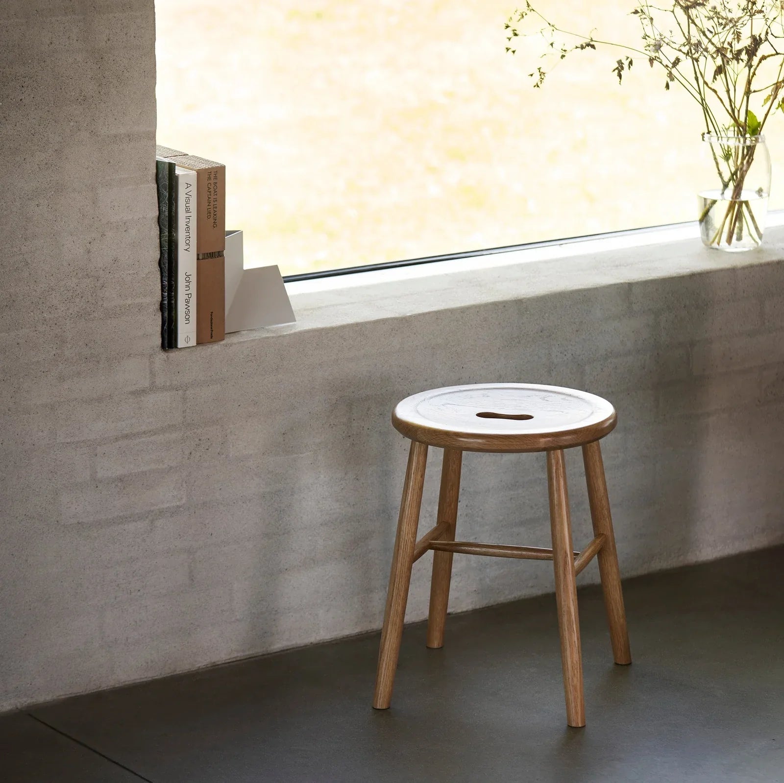 FDB Møbler Stool in solid oak, designed by Børge Mogensen
