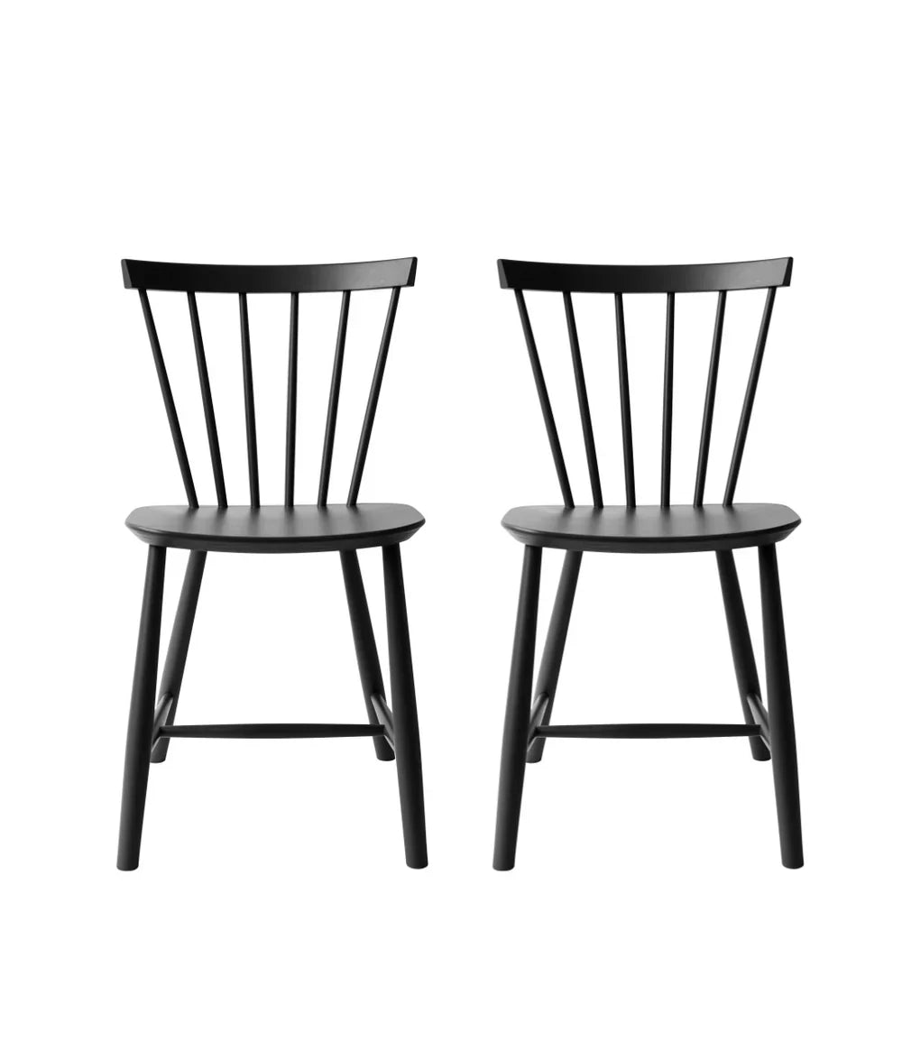 J46 Chair - Jet Black (Set of 2)