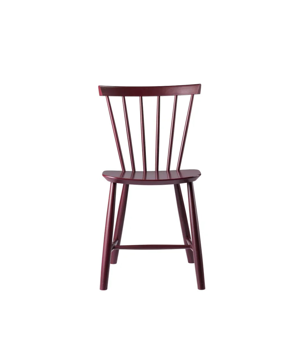 FDB Møbler Chair in solid beech (black red), designed in 1955 by Poul M. Volther, a Danish mid-century cooperative design