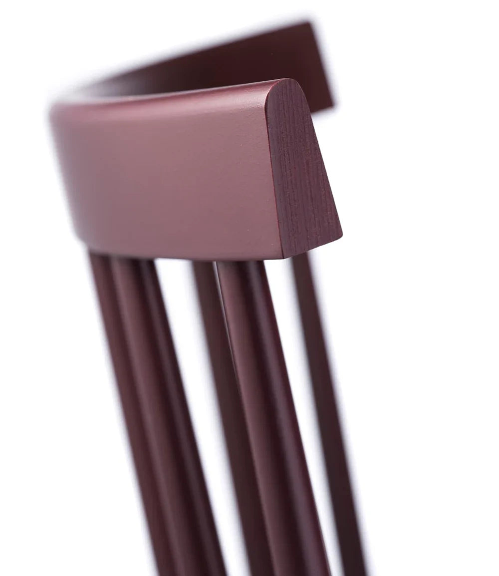 FDB Møbler Chair in solid beech (black red), designed in 1955 by Poul M. Volther, a Danish mid-century cooperative design