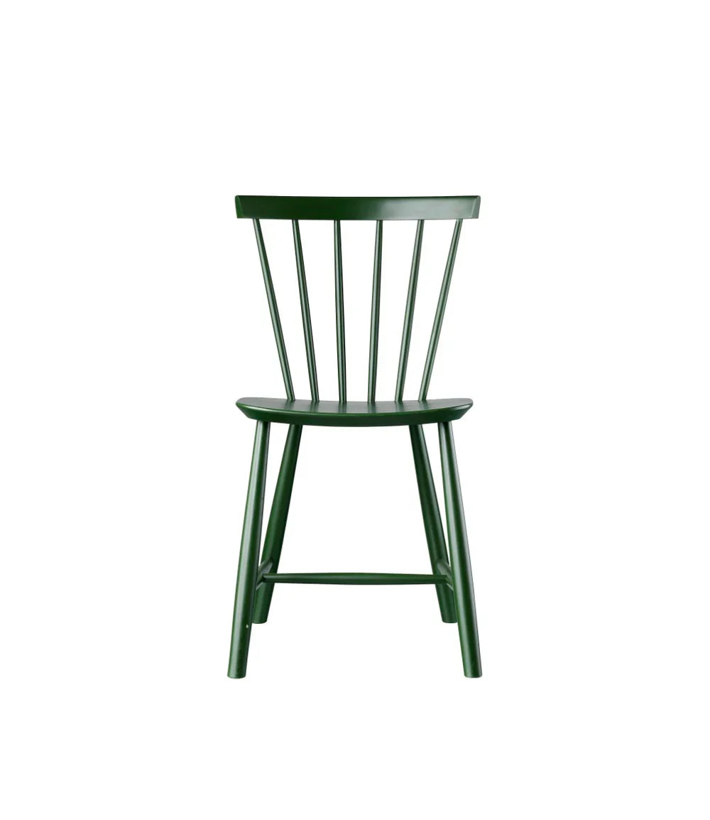 FDB Møbler Chair in solid beech (bottle green), designed in 1955 by Poul M. Volther, a Danish mid-century cooperative design
