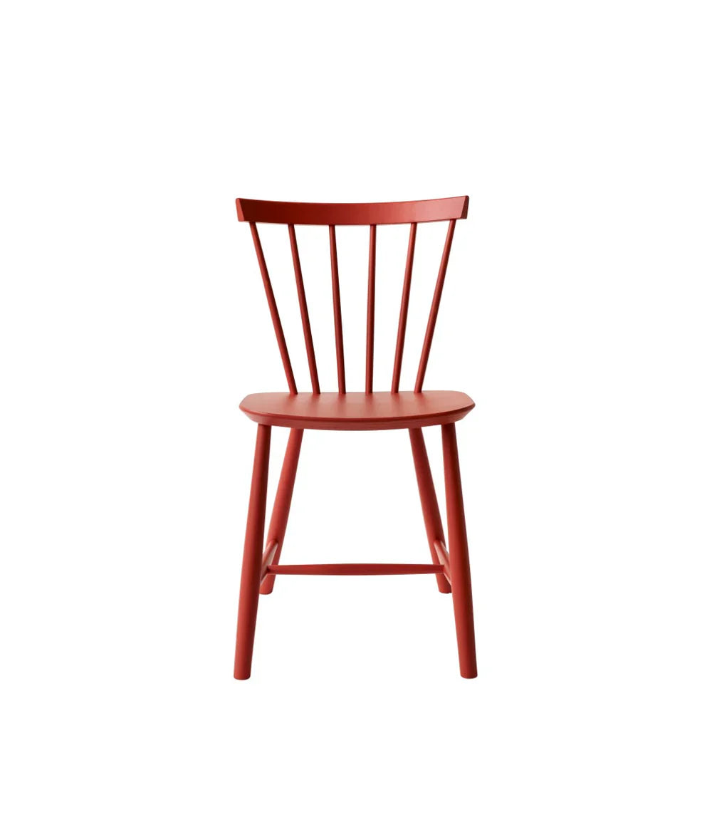 FDB Møbler Chair in solid beech (coral red), designed in 1955 by Poul M. Volther
