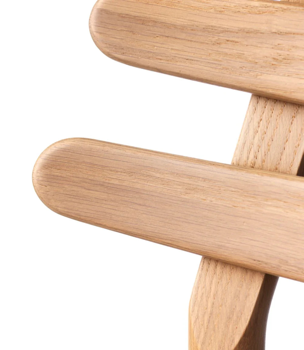 FDB Møbler - Chair in black-stained solid oak (black leather black), designed by Poul M. Volther