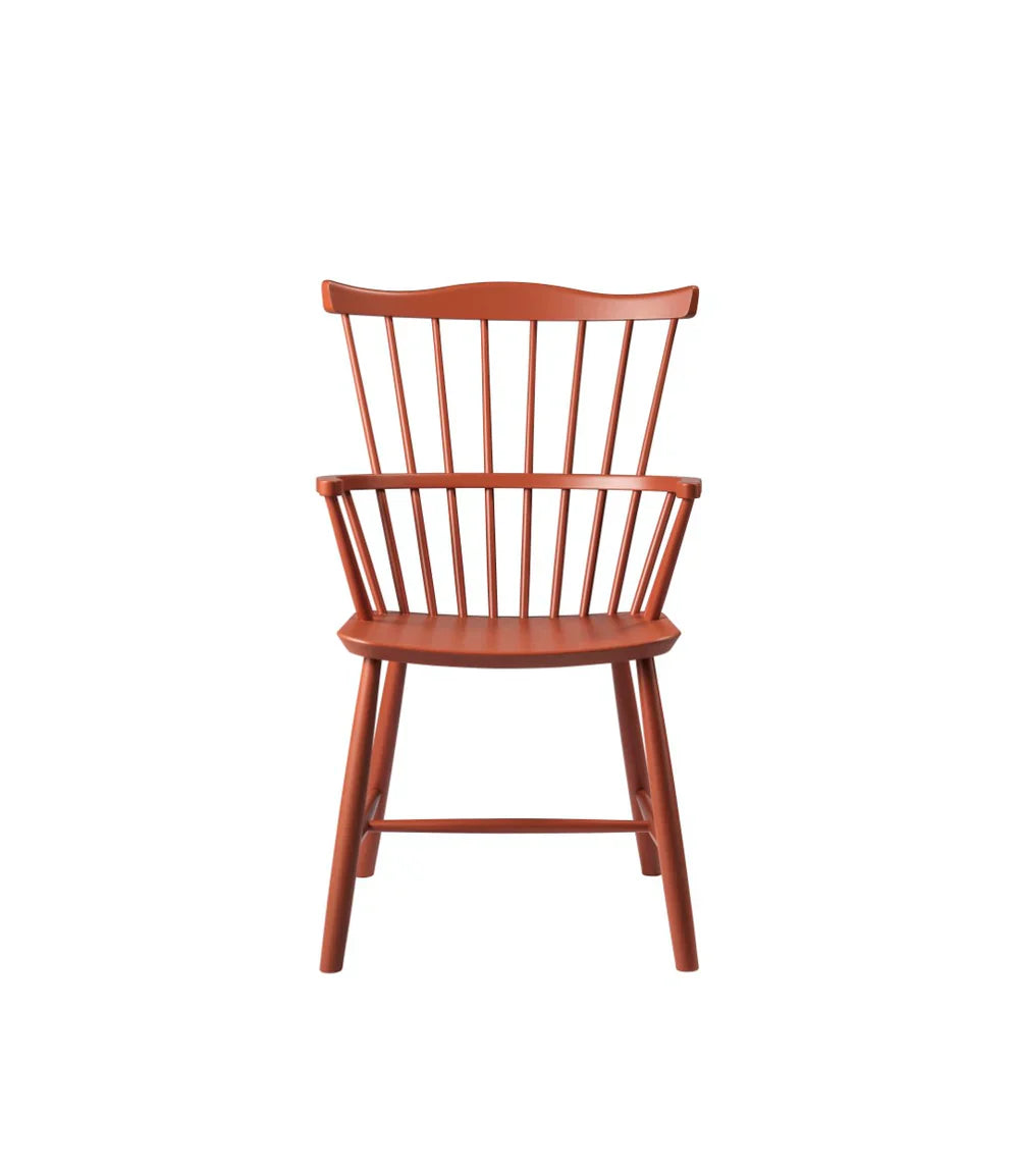 FDB Møbler Chair in solid beech (brick red), designed by Børge Mogensen