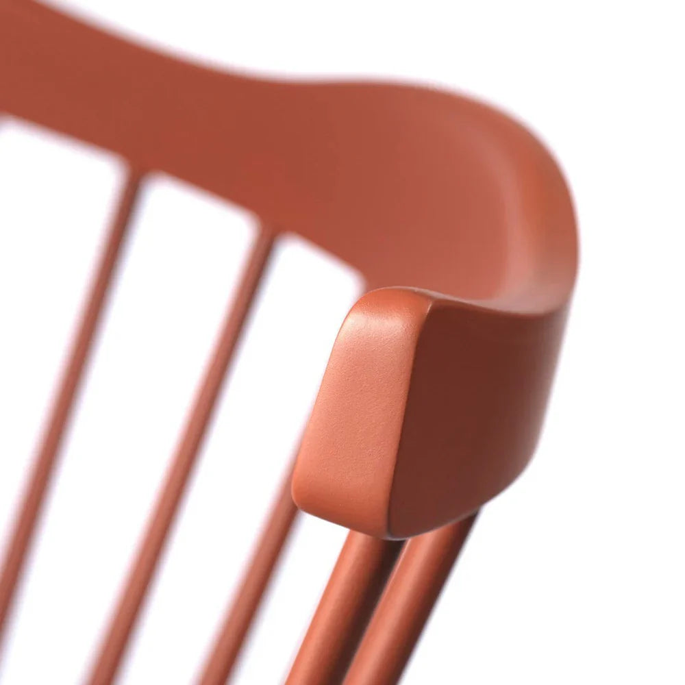 FDB Møbler Rocking chair in solid beech (brick red), designed by Børge Mogensen