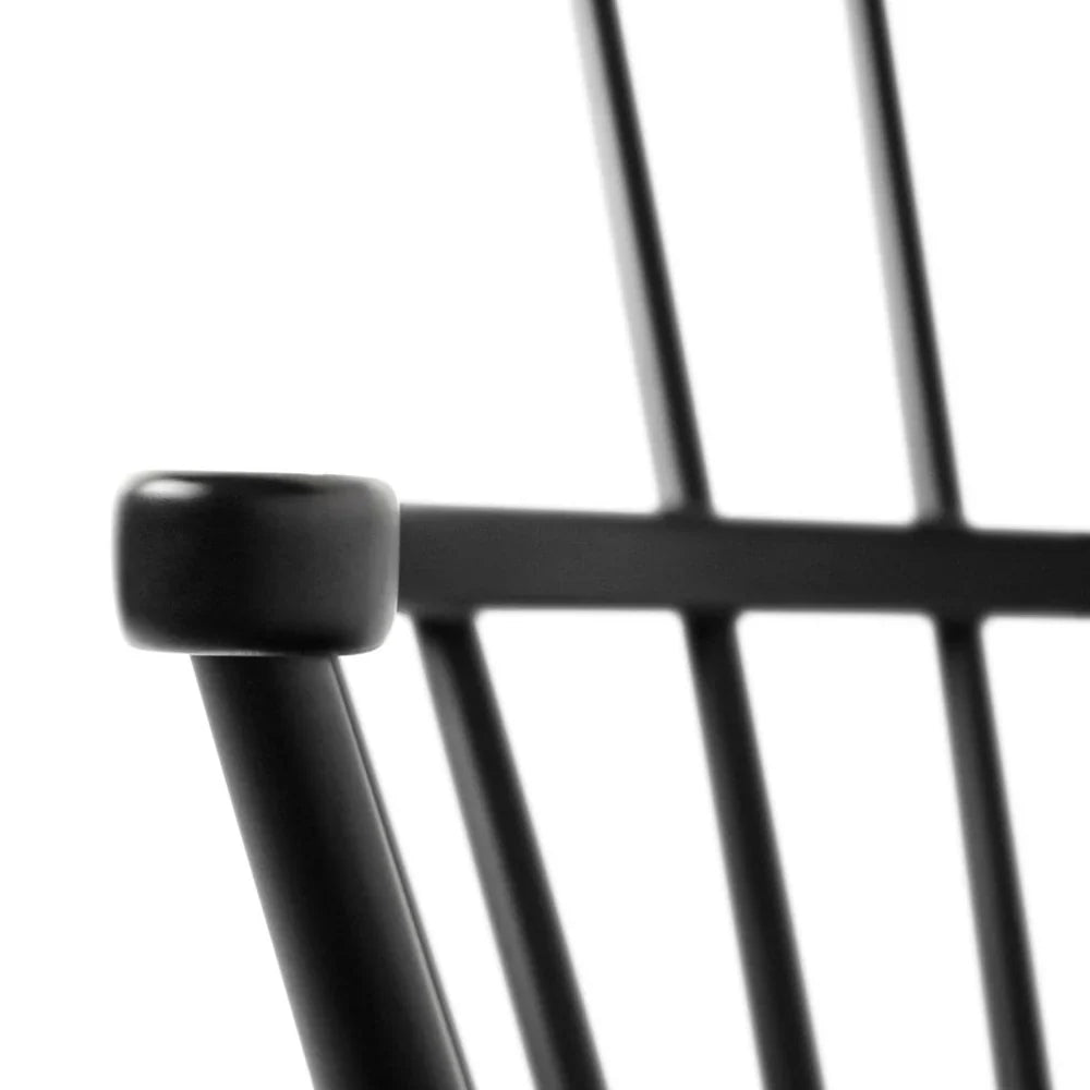 FDB Møbler Rocking chair in jet black solid beech, designed by Børge Mogensen