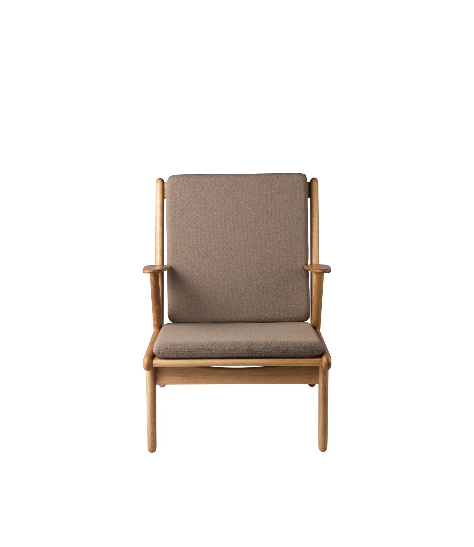 FDB Møbler Armchair in solid oak (taupe), designed by Poul M. Volther