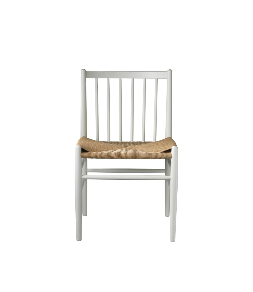 FDB Møbler Chair in solid beech (pure white), designed by Jørgen Bækmark
