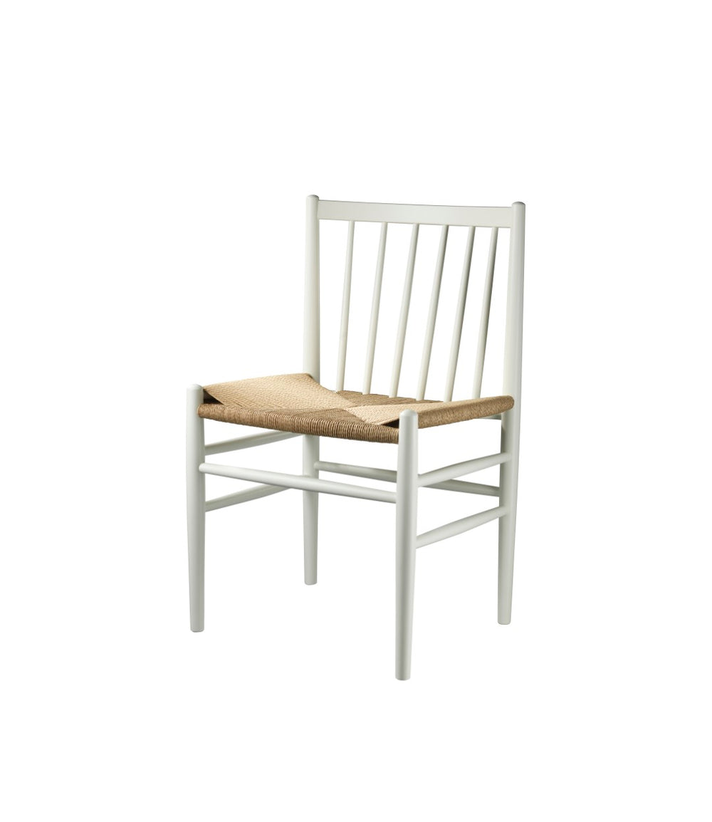 FDB Møbler Chair in solid beech (pure white), designed by Jørgen Bækmark